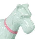 Metal Dog Shaped Bookends w/ Pink Collar - Set of 2