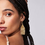 Gold Seed Bead Earrings