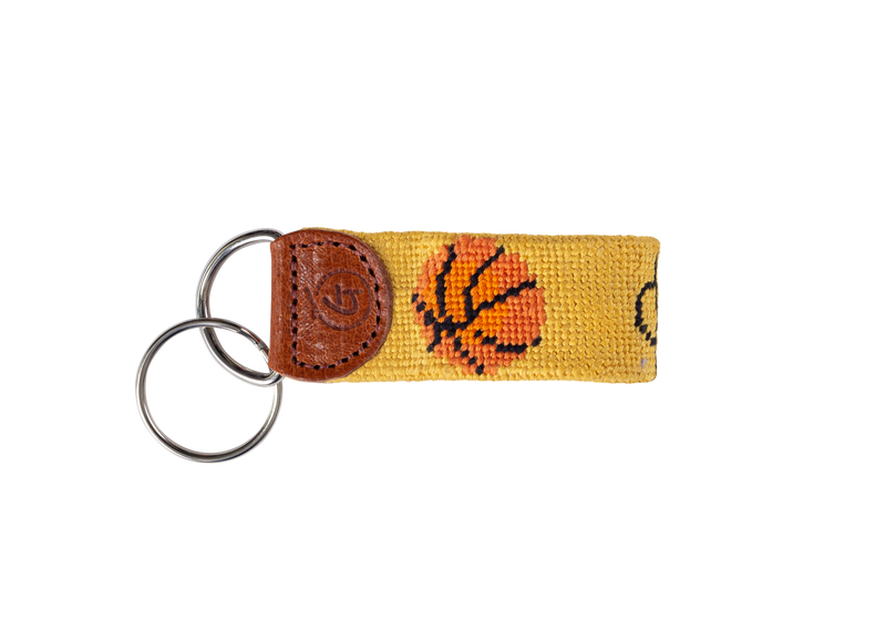 Basketball Needlepoint Keychain