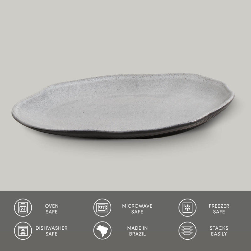 Shallow Bio Oval Platter Medium Set of 4