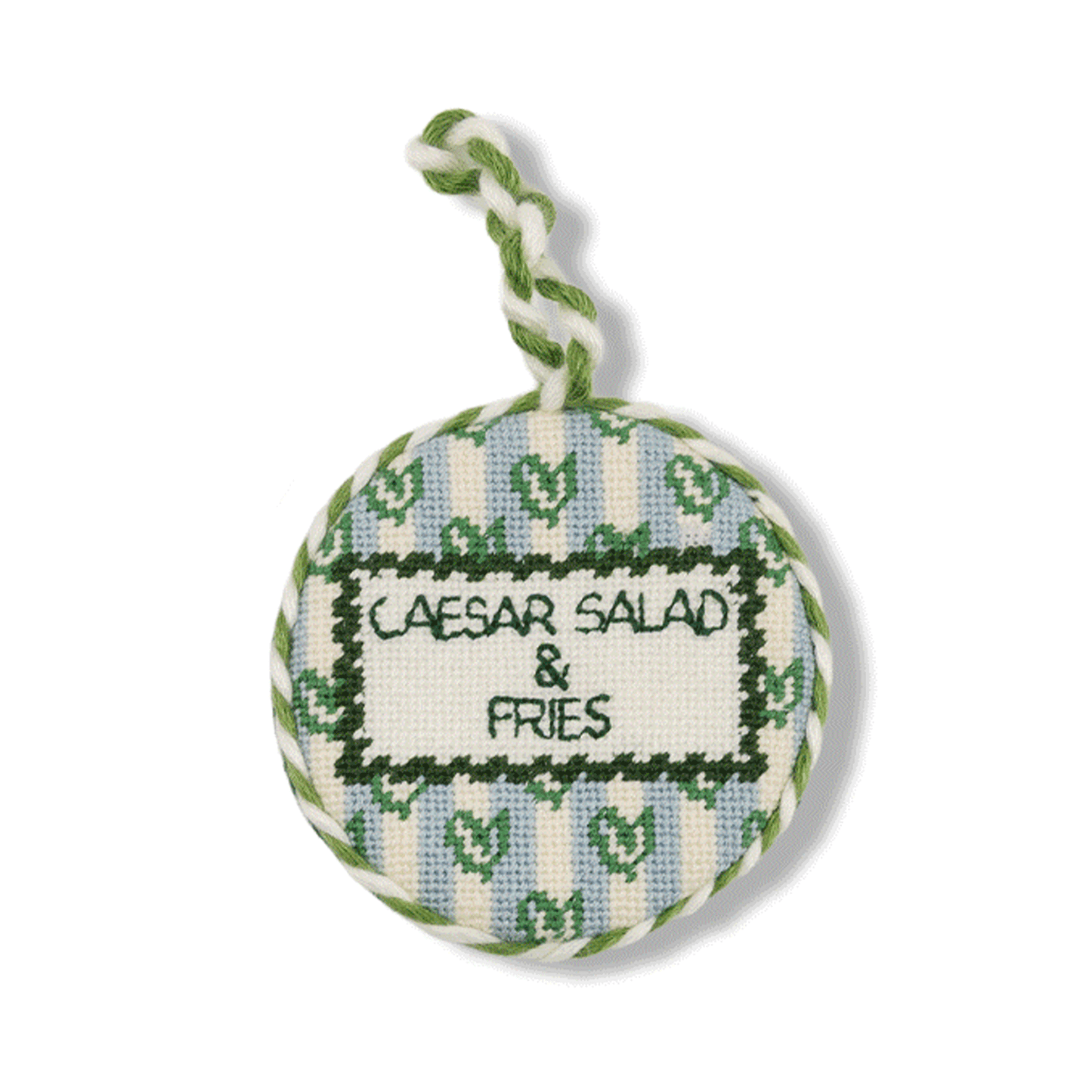 Needlepoint Ornament - Girl Dinner