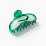Jade Green Acetate Large Serpent Snake Hair Claw