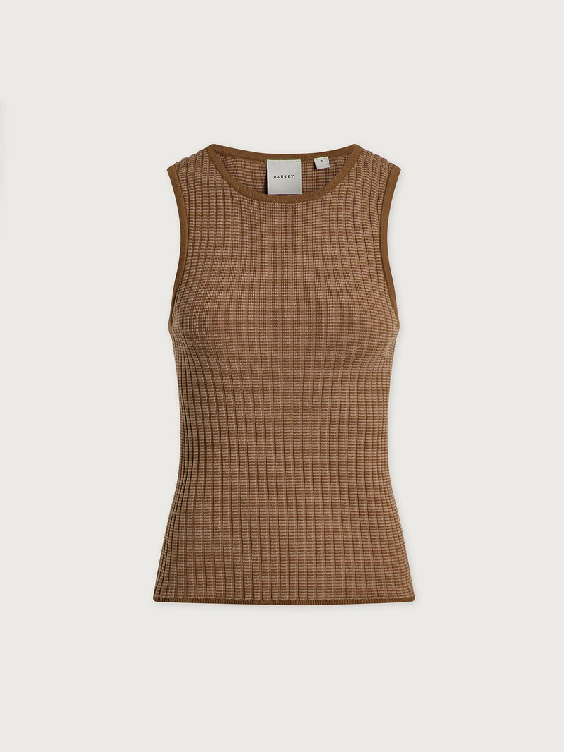 Varley - Hanson Rib Knit Tank - Mid Tan
