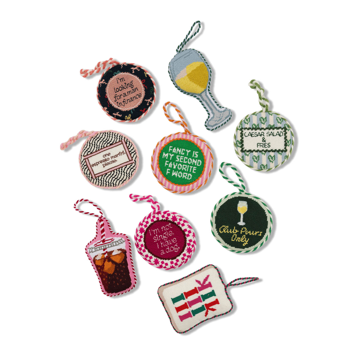 Needlepoint Ornament - Girl Dinner