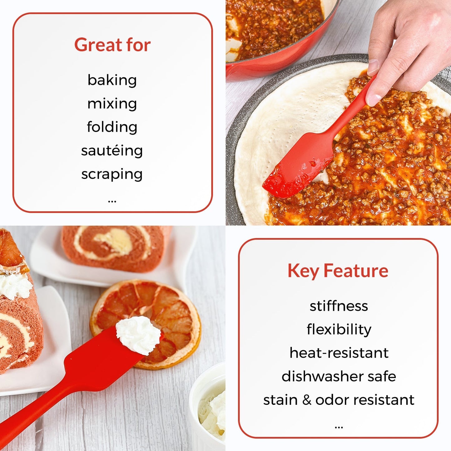 8 Piece Silicone Spatula Set