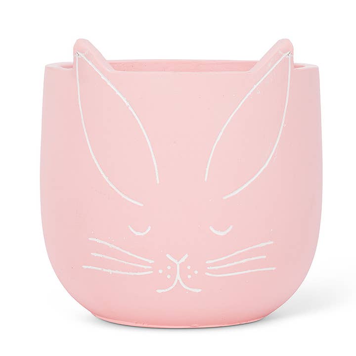 Large Pink Bunny Planter