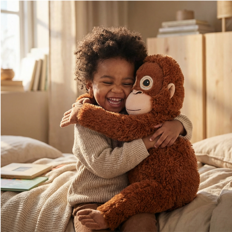 Punch Monkey Orangutan Plush - Huggable Stuffed Animal Toy
