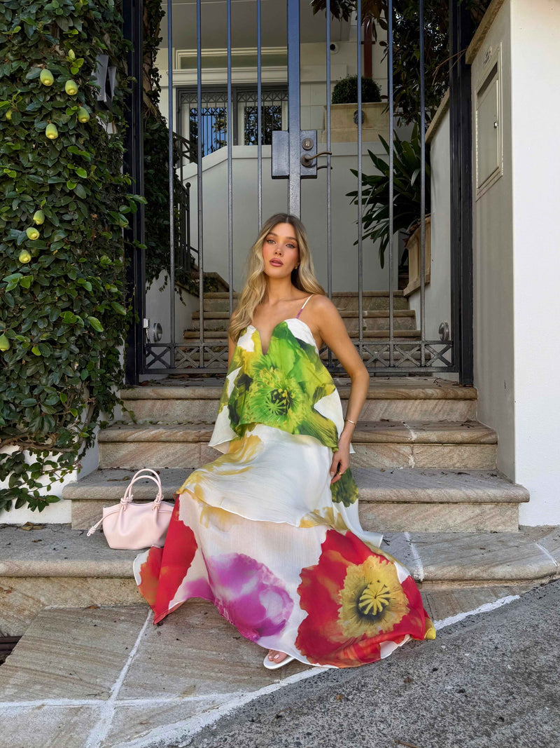 Ellaitt - Lilia Tiered Gown - Multi Floral