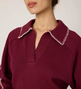 Cleobella - Elly Sweater - Zinfandel  / Ivory