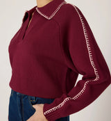 Cleobella - Elly Sweater - Zinfandel  / Ivory