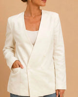 Enza Costa - Linen Double Breasted Jacket - Undyed