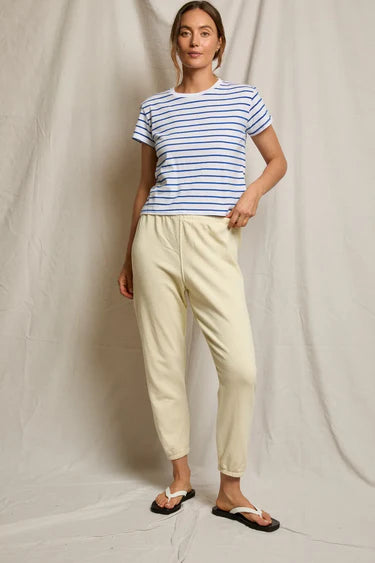 PerfectWhiteTee - Everett Stripe Jersey Striped Short Sleeve Tee - Cobalt Stripe