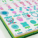 My Fair Mahjong - Crystal Confetti Lemon-Lime | Mahjong with a Sprinkle of Color and Joy | 1.25" x 0.9" x 0.7"