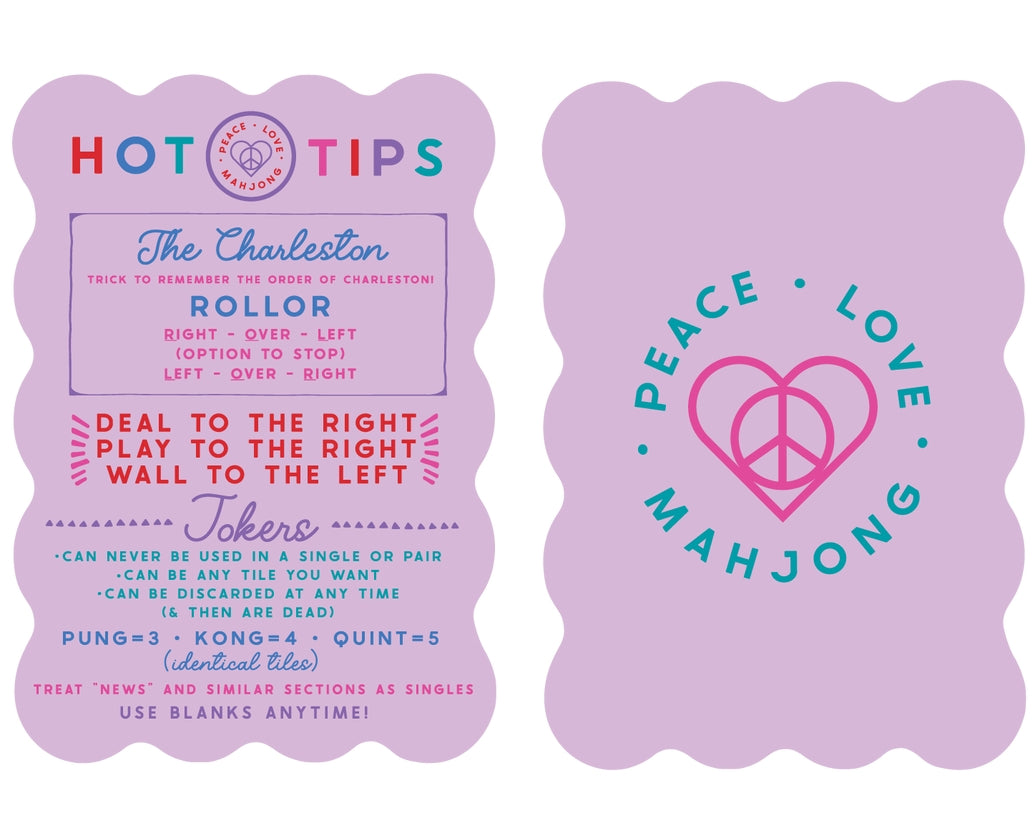 Peace Love Mahjong - Mahjong Tile Shufflers - Set of 2