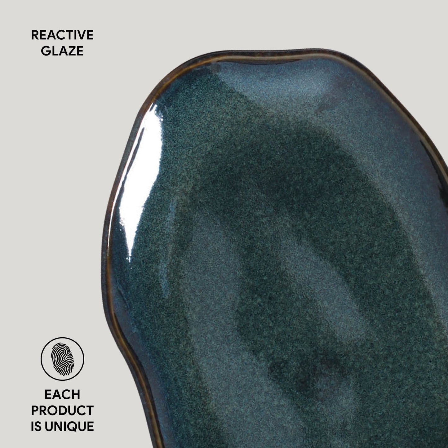 Shallow Bio Oval Platter Medium Set of 4