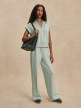 Varley - Gracee V Neck Tank - Mint Green Marl