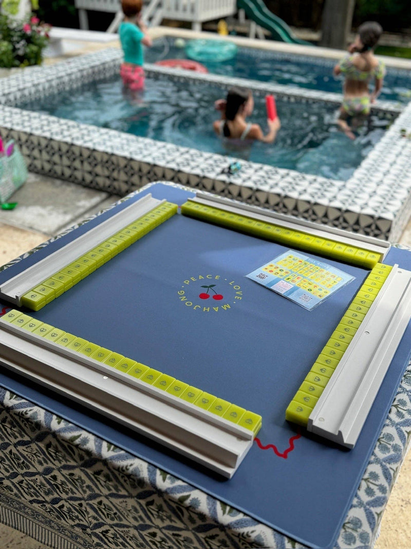 Peace Love Mahjong - Mod Tiles - French Blue