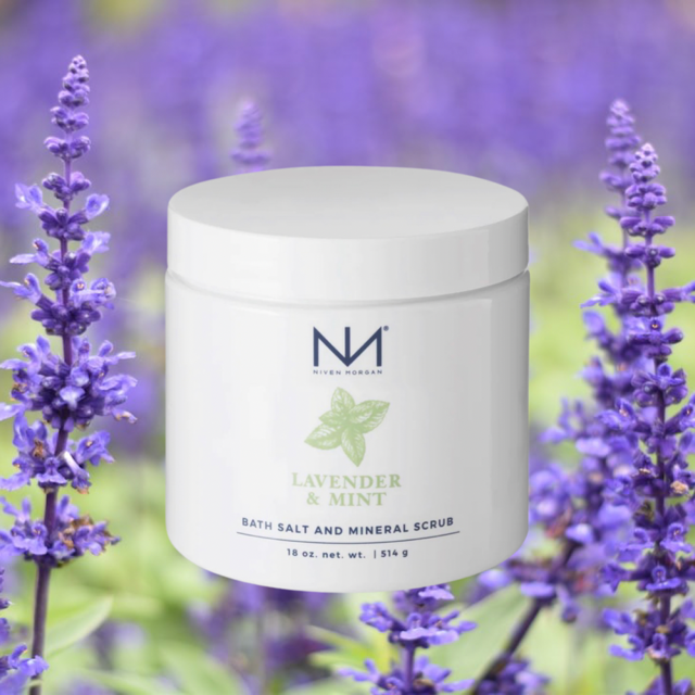 Niven Morgan - Bath Salt & Mineral Scrub - Lavender & Mint