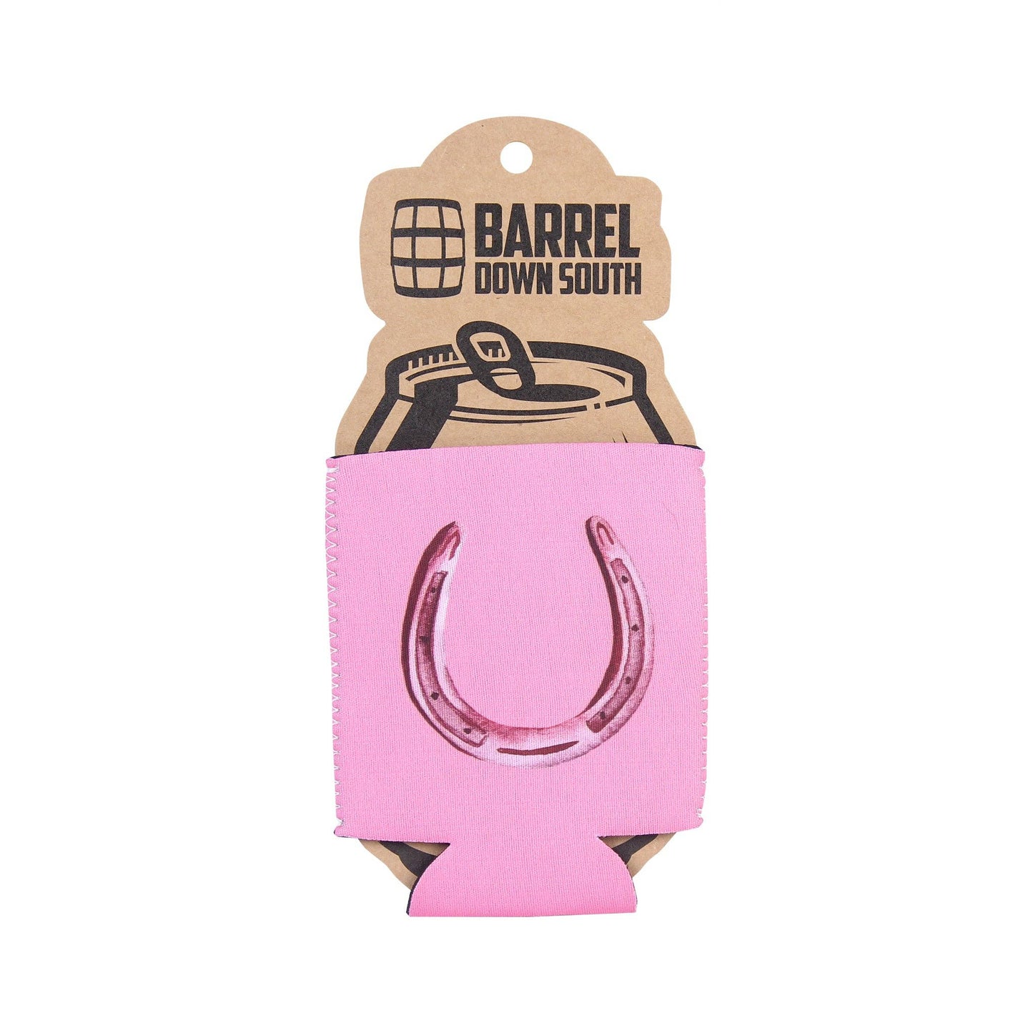 Pink Horseshoe Can Cooler