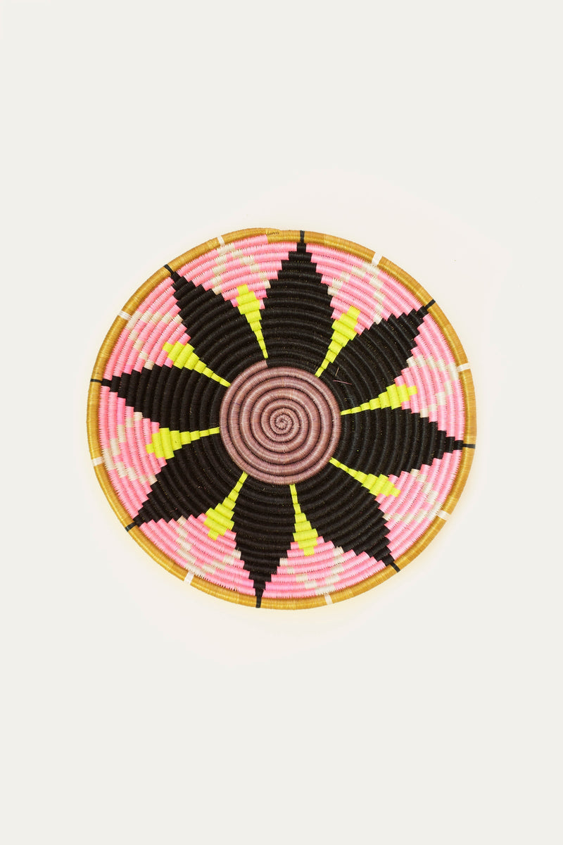 Flower Plateau Black & Neon Basket
