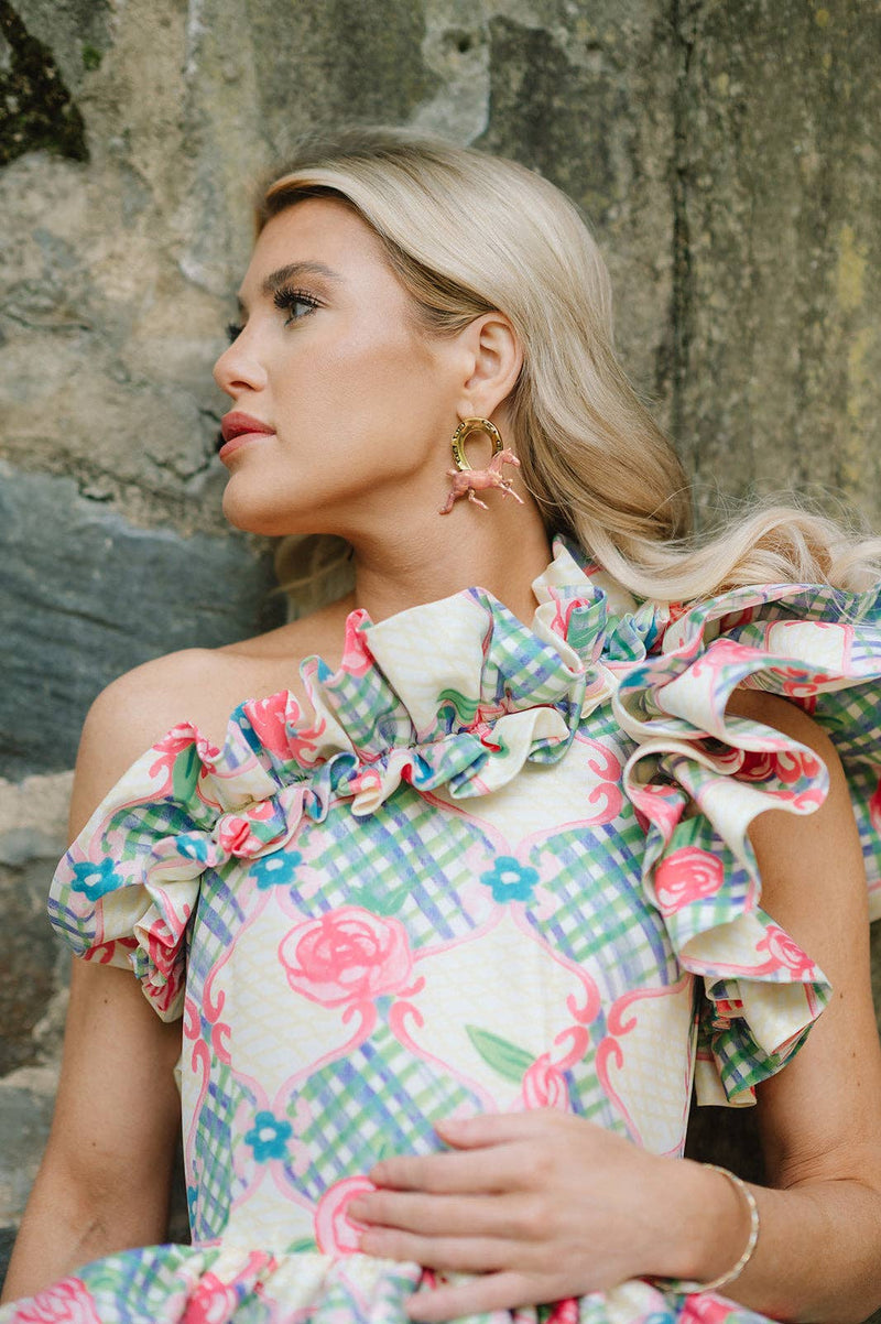 The Pink Reef - Keeneland Horse Earrings