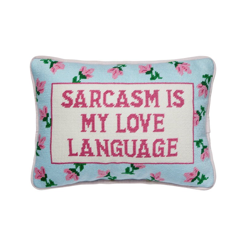 Sarcasm Is My Love Embroidered Pillow