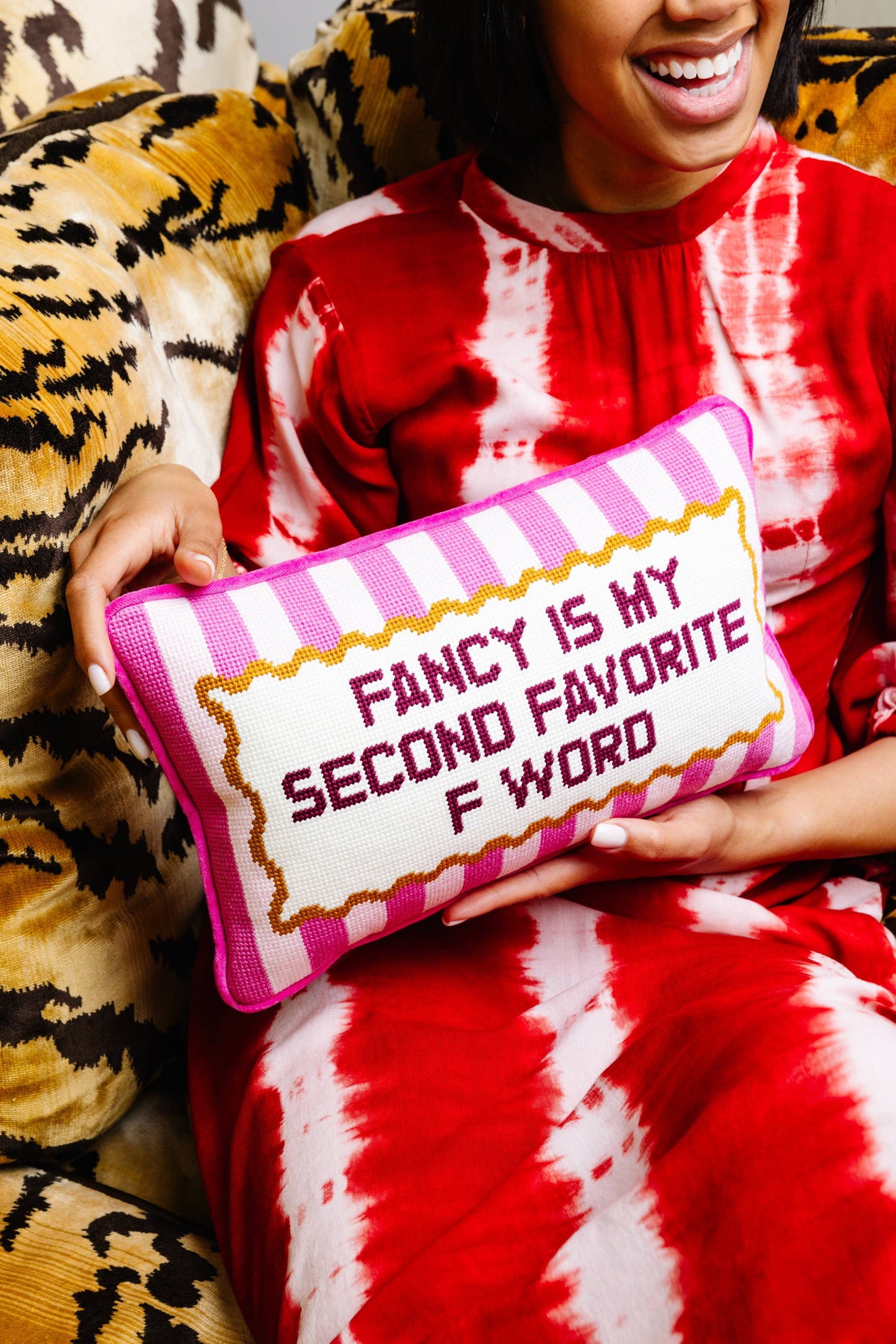 Furbish Studio - Fancy Needlepoint Pillow