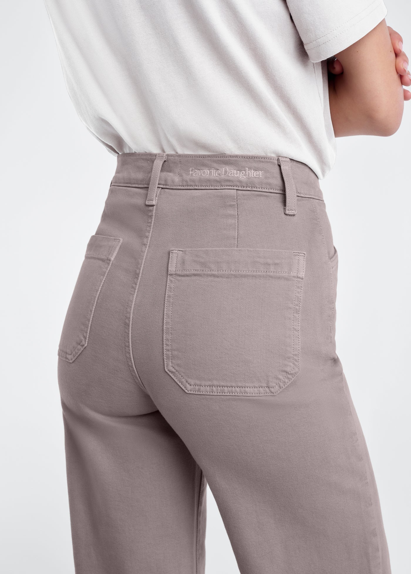 Favorite Daughter - The Mischa Super High Rise Wide Leg Ankle - Soft Taupe