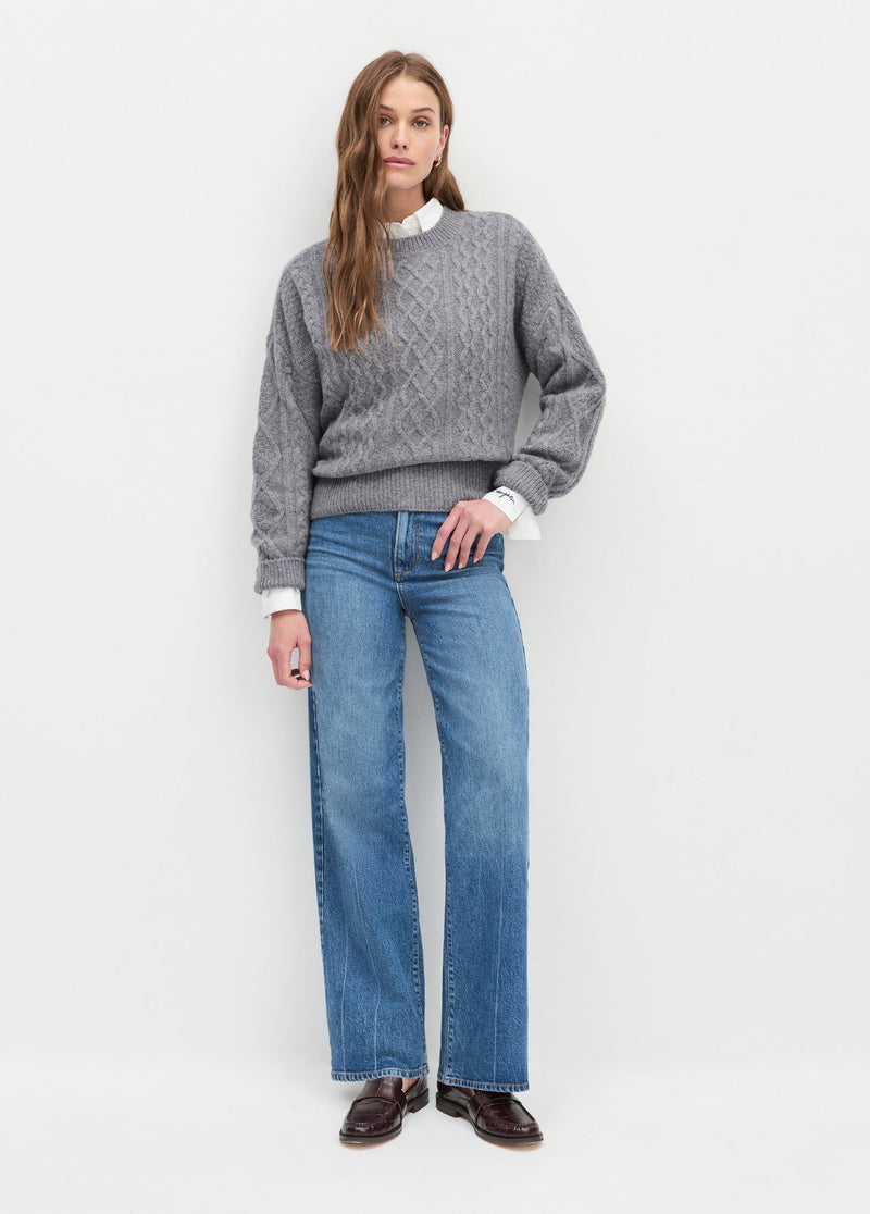 Favorite Daughter - The Mischa Super High Rise Wide Leg Ankle - Campbell