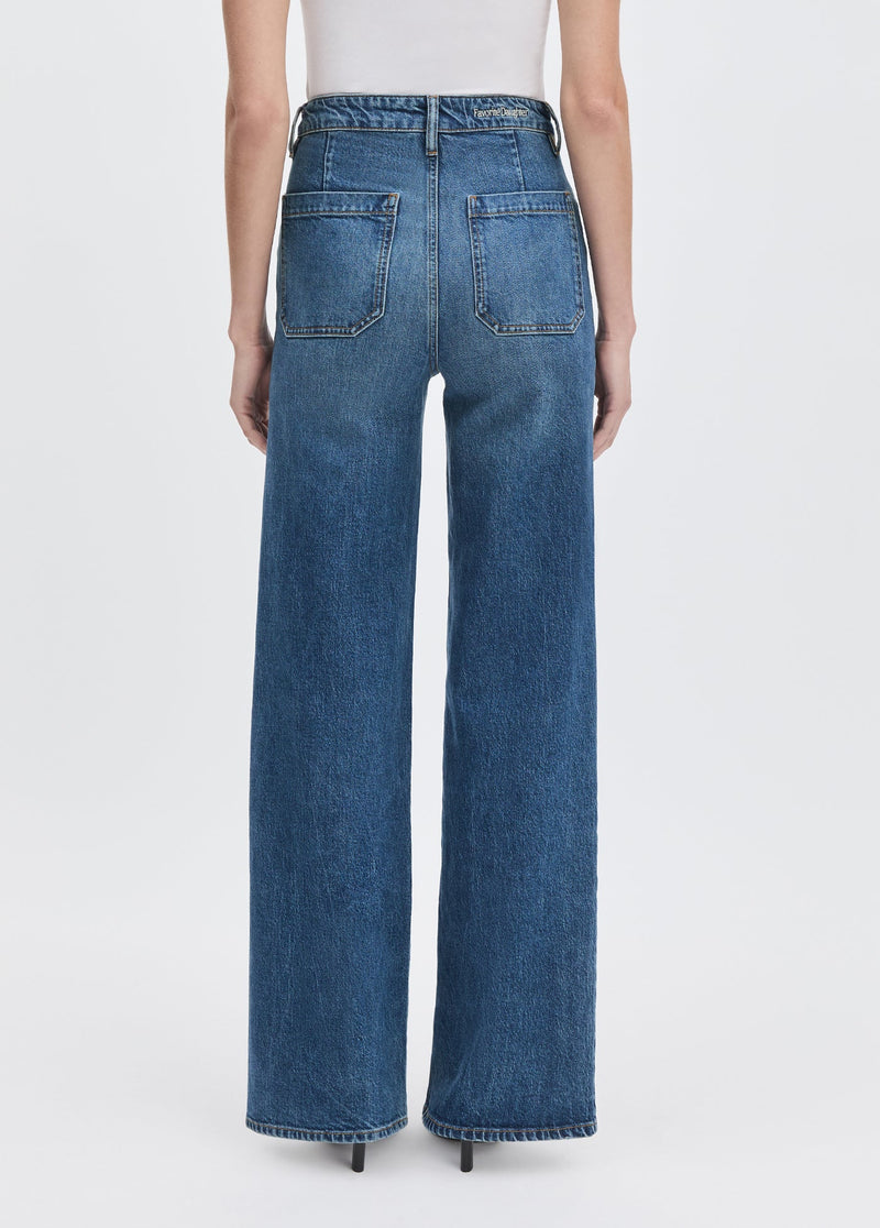 Favorite Daughter - The Mischa Super High Rise Wide Leg Ankle - Campbell