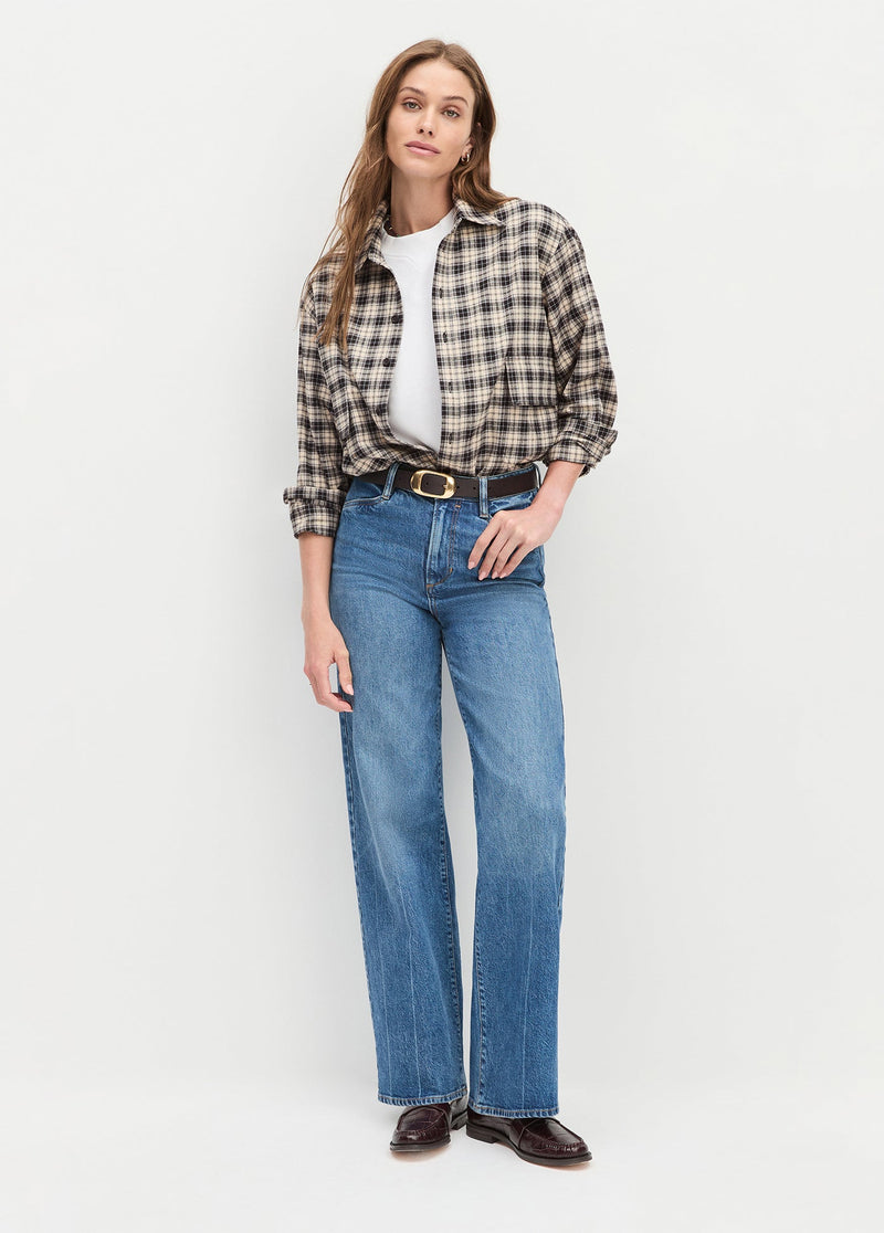 Favorite Daughter - The Mischa Super High Rise Wide Leg Ankle - Campbell