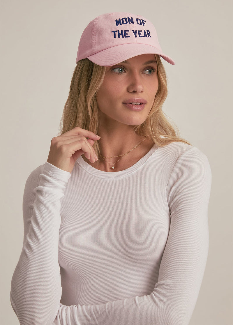 Favorite Daughter - Mom Of The Year Baseball Hat - Light Pink Navy