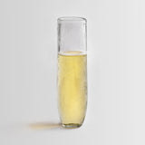 Pebbled Stemless Flutes - Set of 4