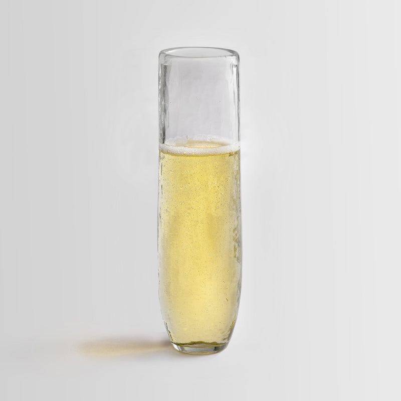 Pebbled Stemless Flutes - Set of 4