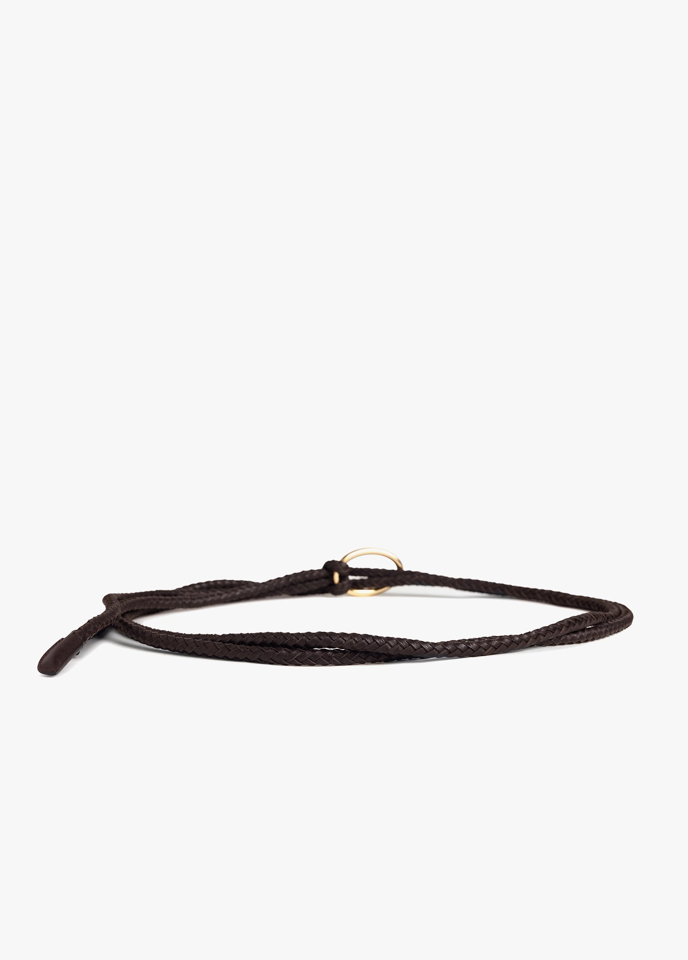 Favorite Daughter - The Woven Knot Belt - Dark Brown Polished