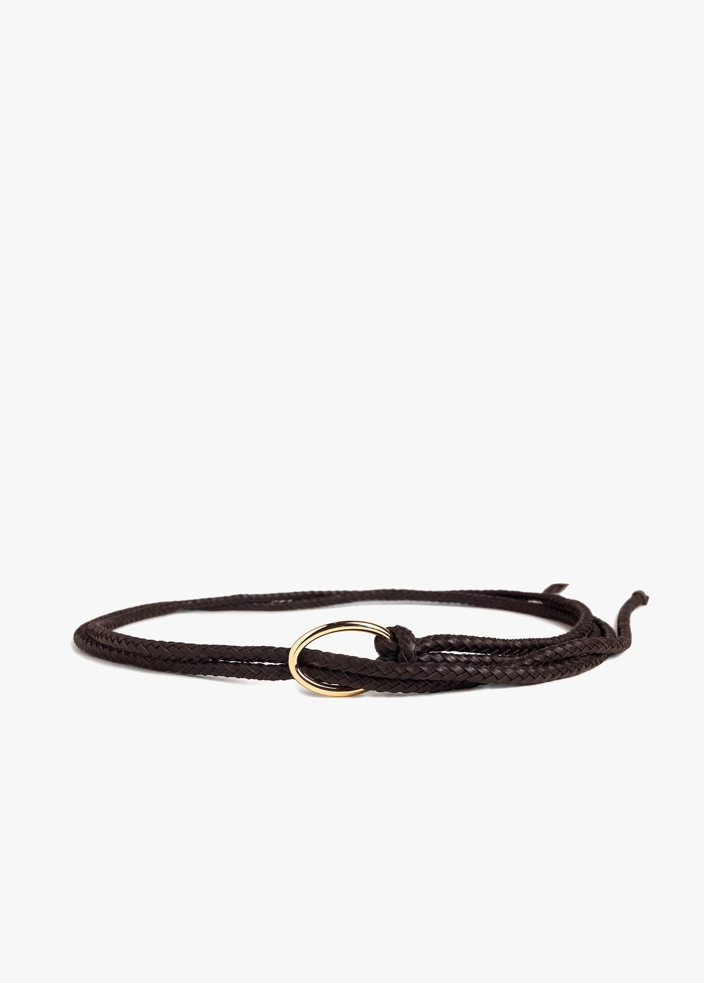 Favorite Daughter - The Woven Knot Belt - Dark Brown Polished