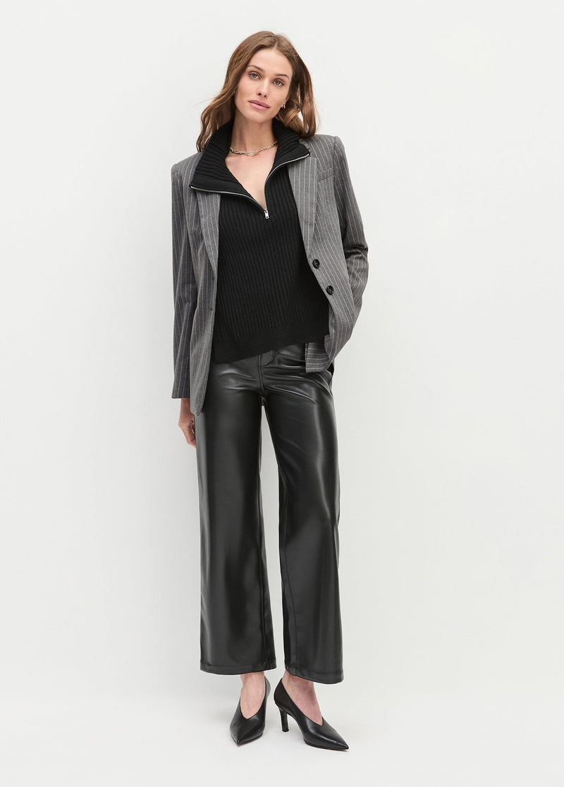 Favorite Daughter - The Mischa Super High Rise Wide Leg Ankle - Raven
