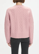 Favorite Daughter - The Oversized Cable Sweater - Whimsical Rose