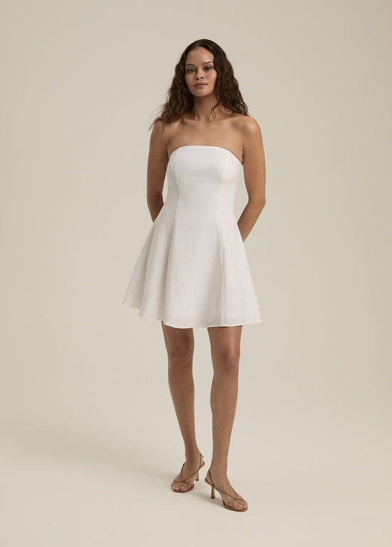 bright linen dress Red Linen Dress: V-Neck Pleated Summer Shift Dress with Pockets