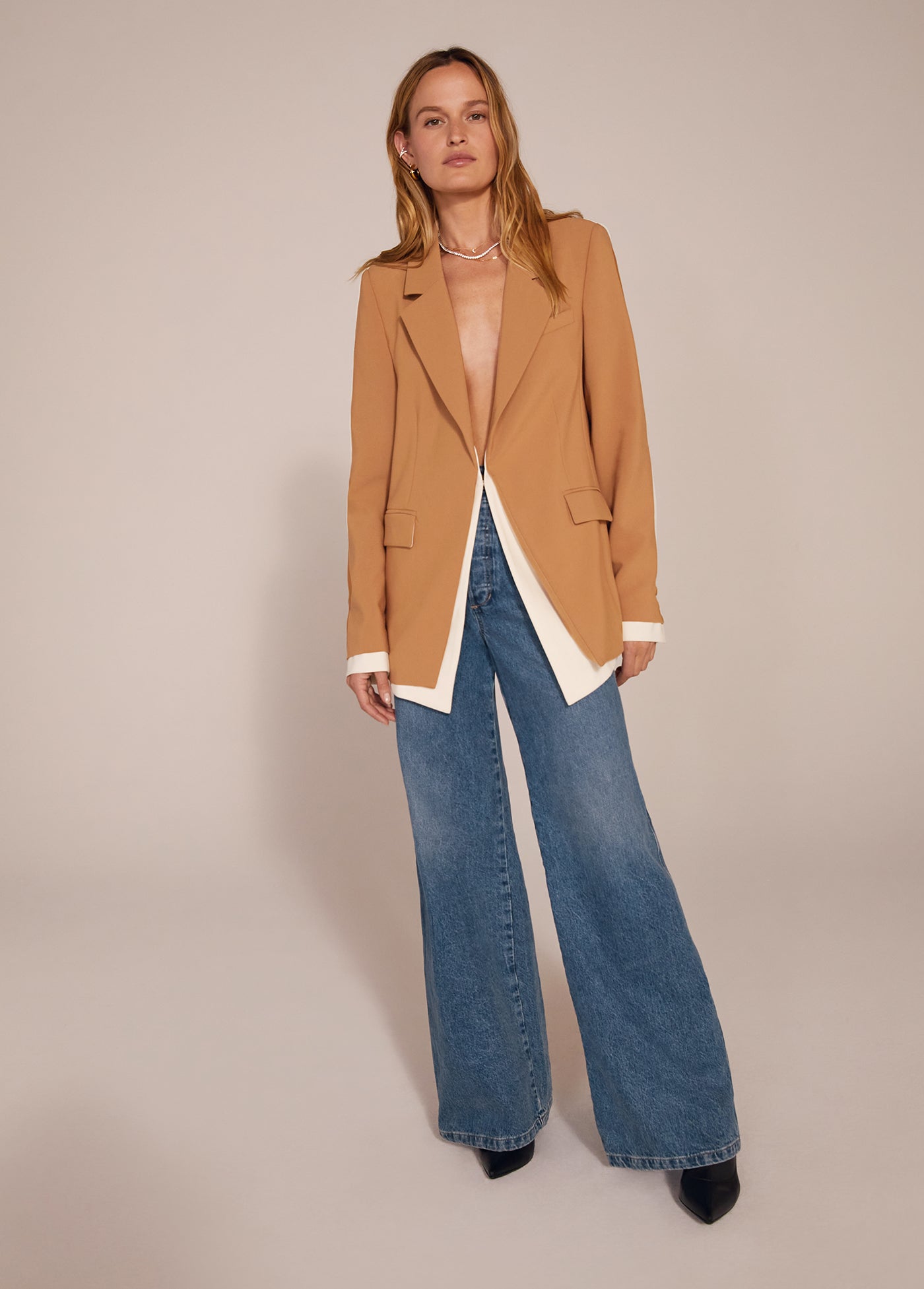 Favorite Daughter - The Kelly Blazer - Tan Multi