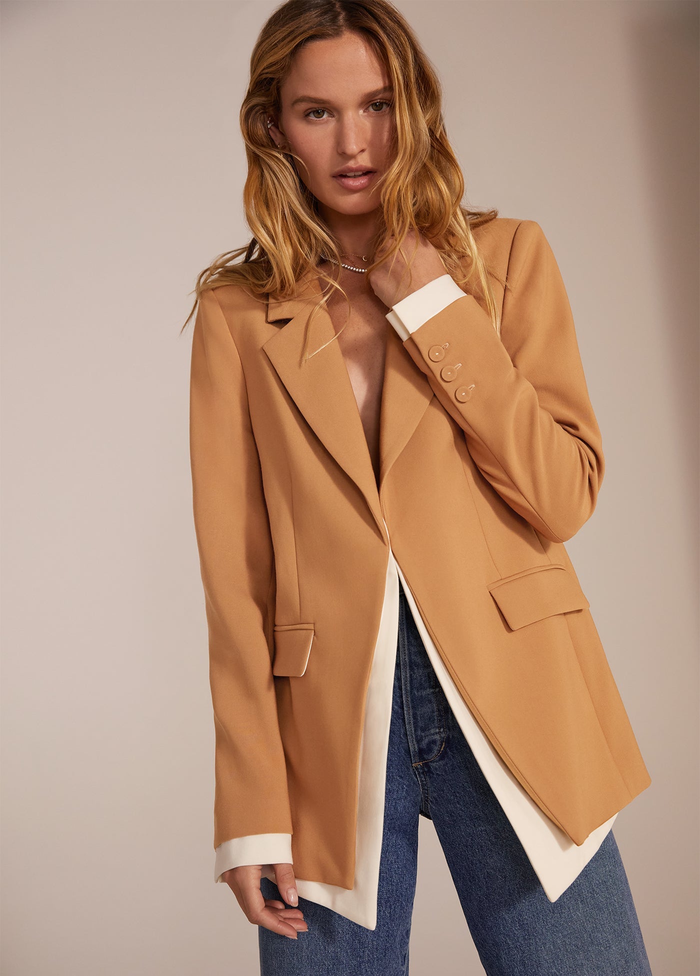 Favorite Daughter - The Kelly Blazer - Tan Multi