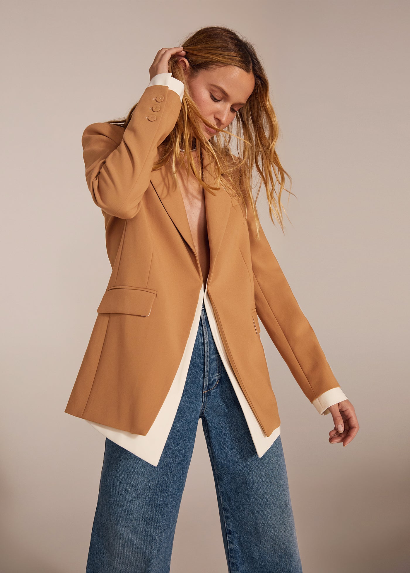 Favorite Daughter - The Kelly Blazer - Tan Multi