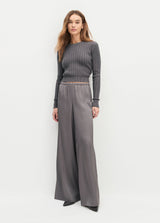 Favorite Daughter - The Effortless Wide Leg Pant - Grey Shadow