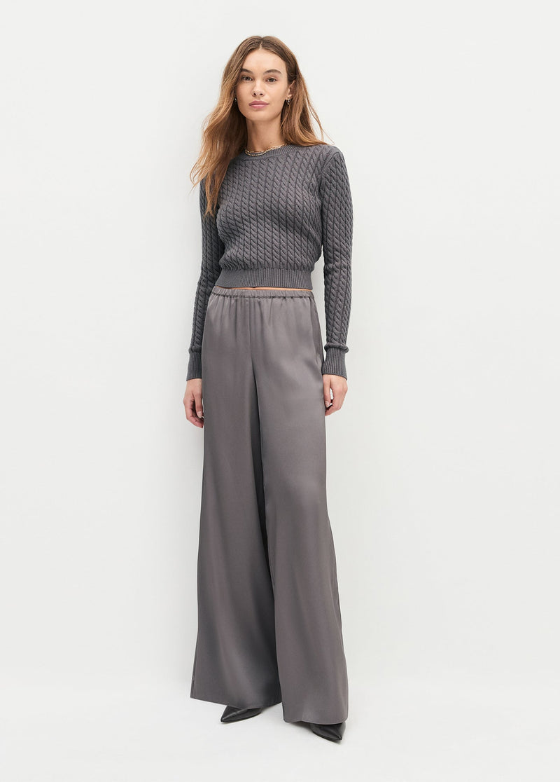 Favorite Daughter - The Effortless Wide Leg Pant - Grey Shadow