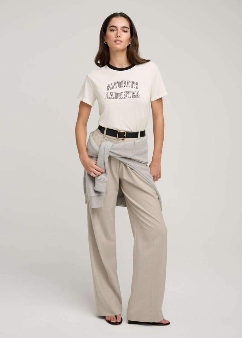 Favorite Daughter - The Collegiate Classic Tee - Ivory Black
