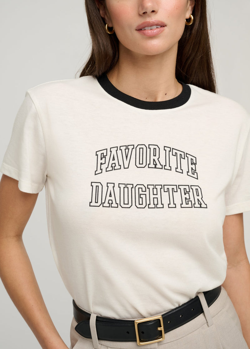 Favorite Daughter - The Collegiate Classic Tee - Ivory Black