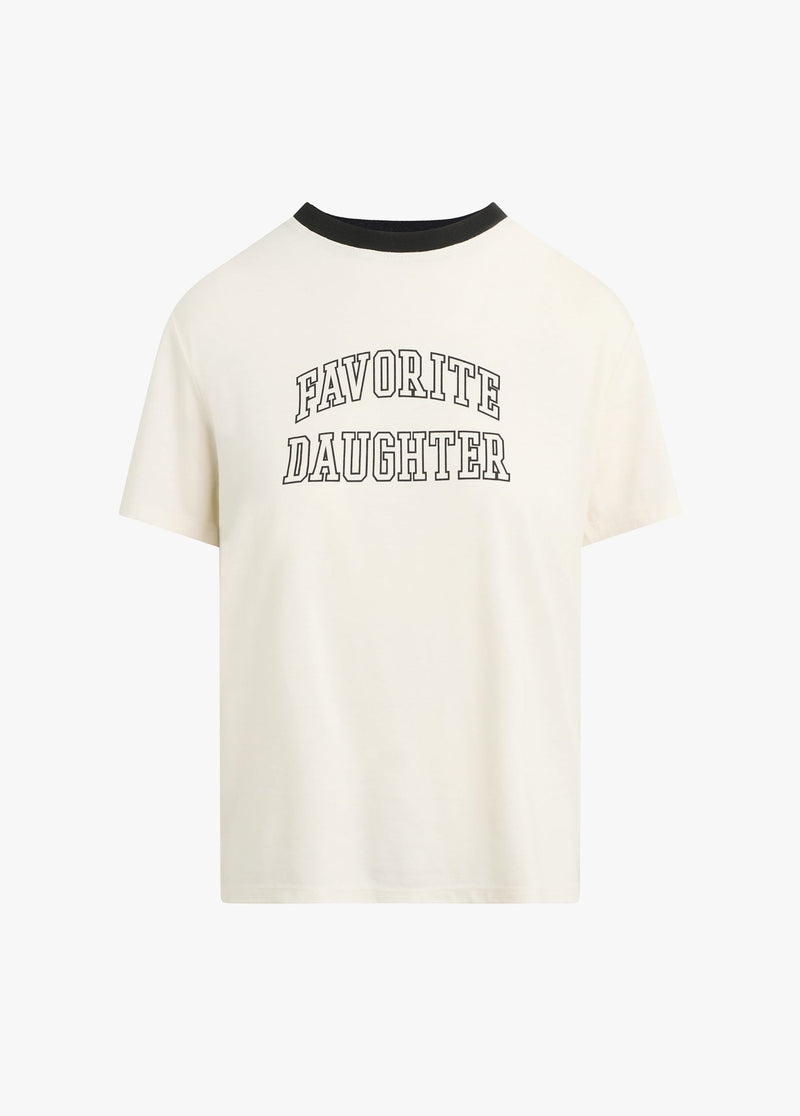 Favorite Daughter - The Collegiate Classic Tee - Ivory Black