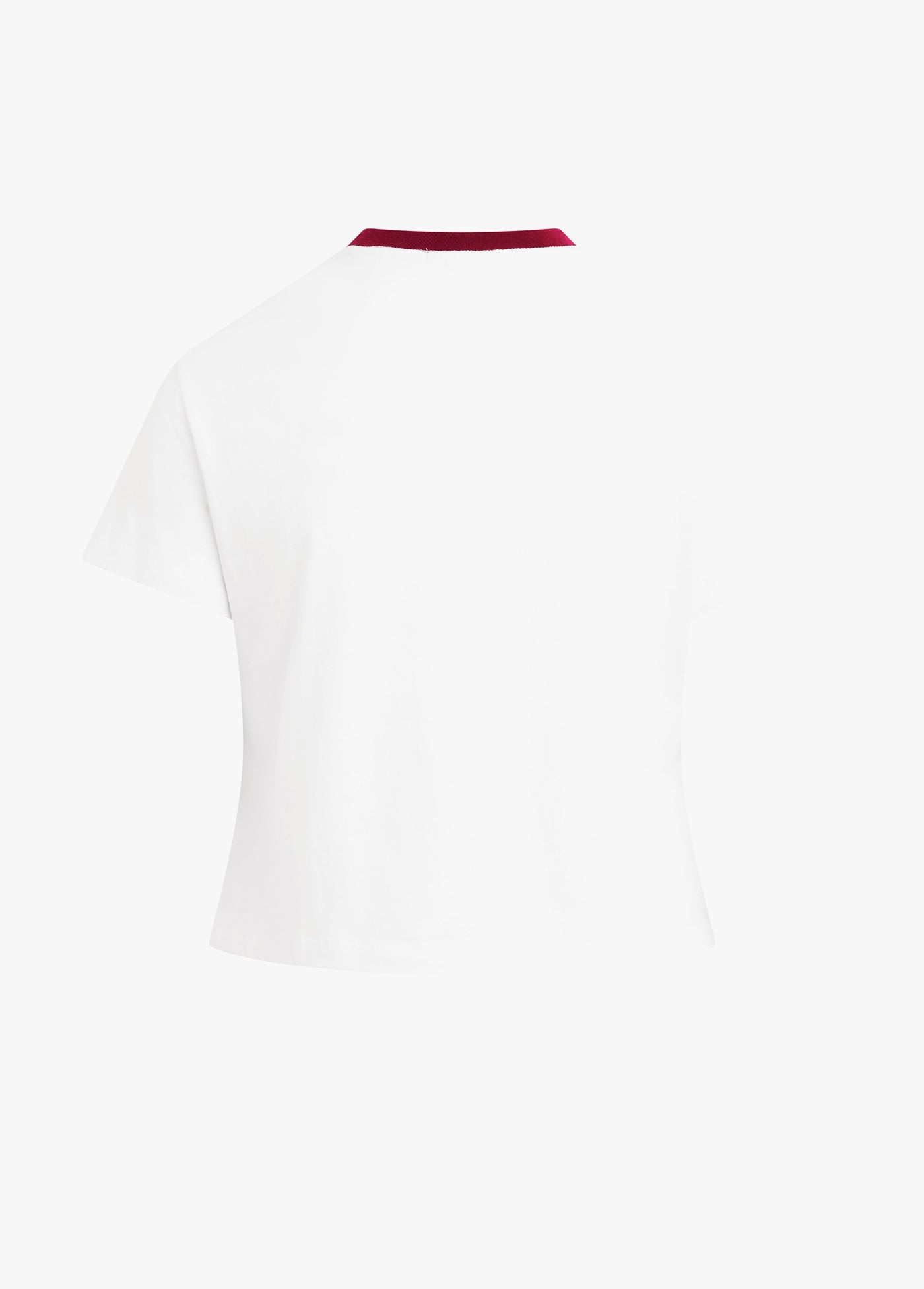 Favorite Daughter - The Cropped Signature Chest Logo Tee - Off White Raspberry
