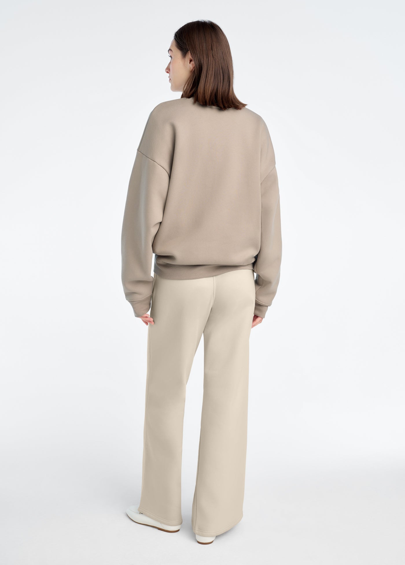 Favorite Daughter - The Collegiate Sweatshirt - Soft Taupe Gardenia