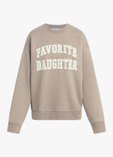 Favorite Daughter - The Collegiate Sweatshirt - Soft Taupe Gardenia